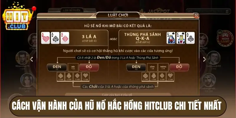 Hắc hồng Hitclub - Cơ hội nhận hũ jackpot cực khủng 3 Cách vận hành của hũ nổ hắc hồng Hitclub chi tiết nhất