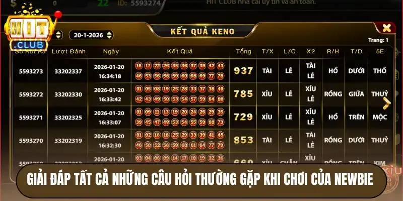 Keno Hitclub - Quay Liền Tay, Cơ Hội Trúng Ngay Tiền Tỷ 4 Giải đáp tất cả những câu hỏi thường gặp khi chơi của newbie