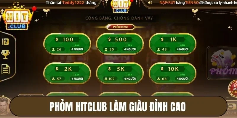 Phỏm Hitclub làm giàu đỉnh cao