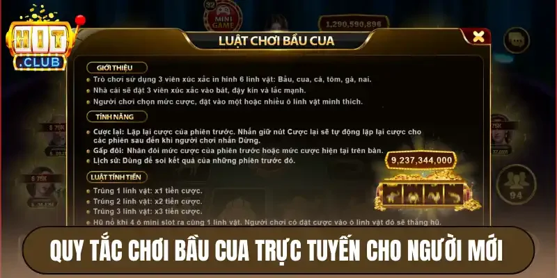 Quy tắc chơi bầu cua trực tuyến cho người mới